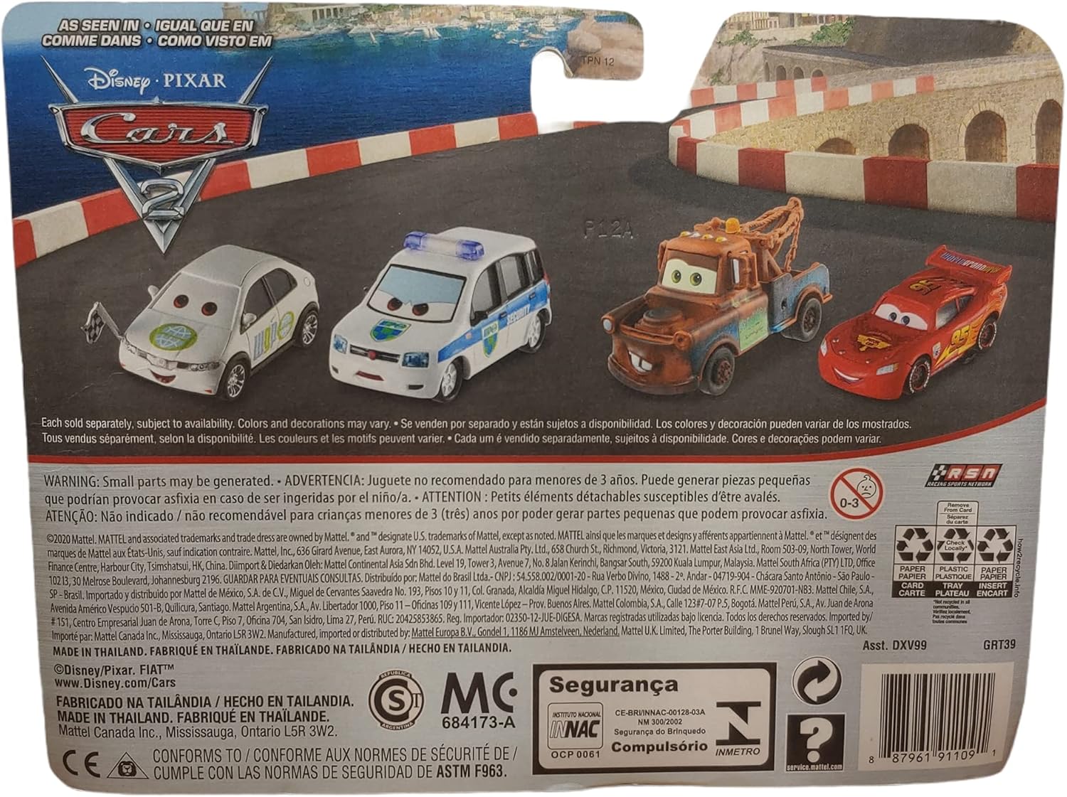 Disney Cars 1:55 Scale Die-Cast 2-Pack Vehicles P63637