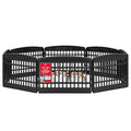 Black 6-Panel Dog Playpen W129