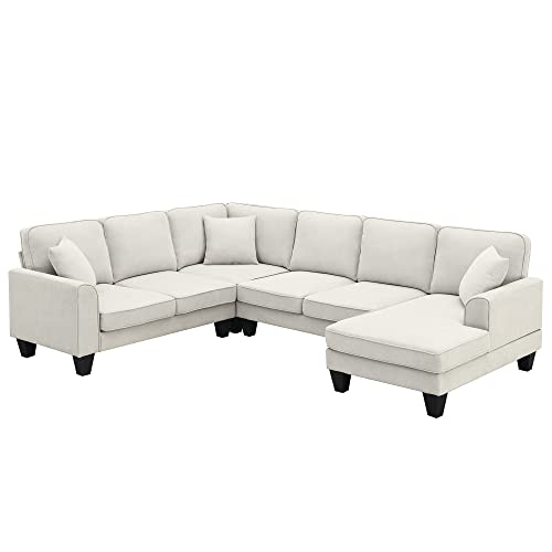 7 Seat Modular Sectional Sofa with 3 Pillows Y387731