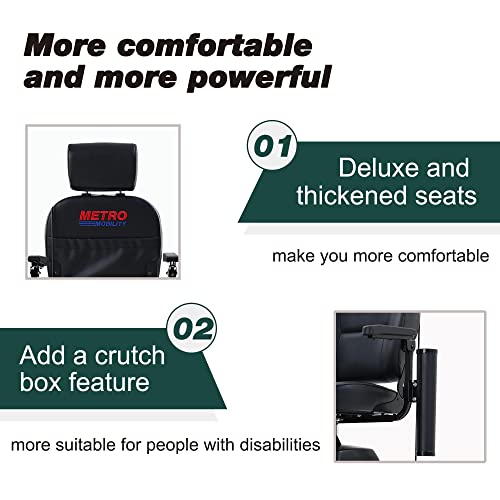 4-Wheel Electric Mobility Scooter with Rotating Swivel Seat, Red D2933