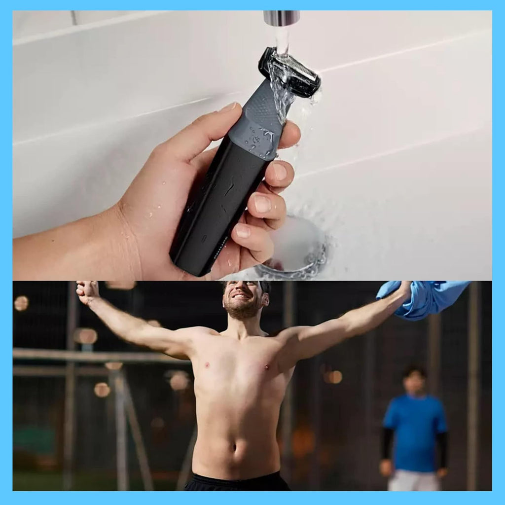 Body Groomer Shaver Showerproof Hair Trimmer with Back Attachment R32272