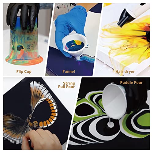 34 Colors Acrylic Pouring Paint Set, 2 Oz/Bottle W4026