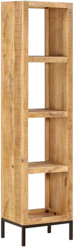 Solid Mango Wood Bookshelf with 4 Compartments Z991