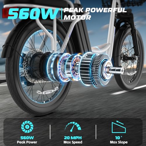 1200W Electric Scooter with Seat, 20" Fat Tire, 48V Removable Battery L197