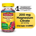 64 Count 200 mg Magnesium Citrate Gummies W425792