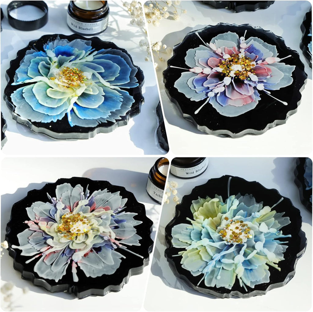 4 Pcs Silicone Coaster Molds S537