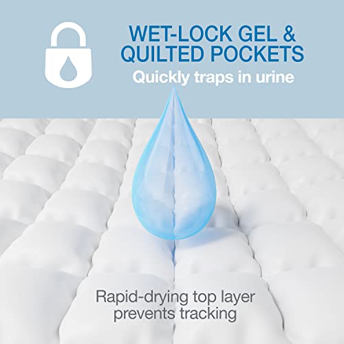 22" x 23" Unscented Quilted Potty Training Pads, 50 Count U52513