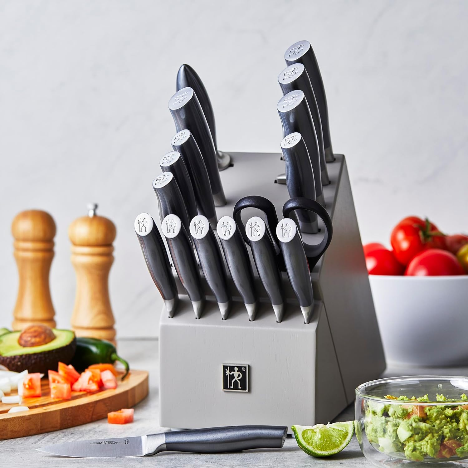 18 Piece Grey Knife Block Set X5168
