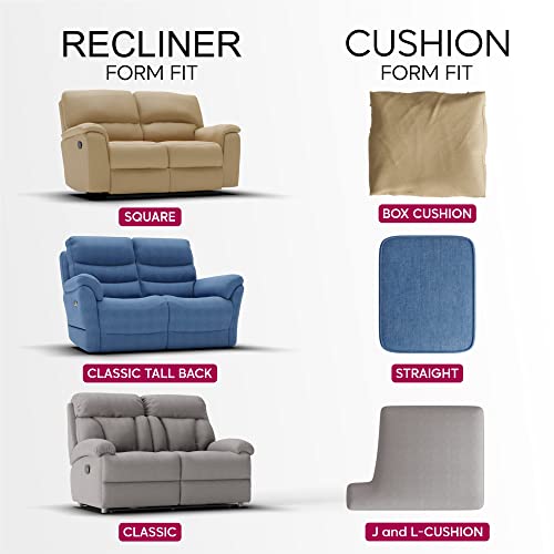 Blue Polyester Recliner Sofa Cover I95356