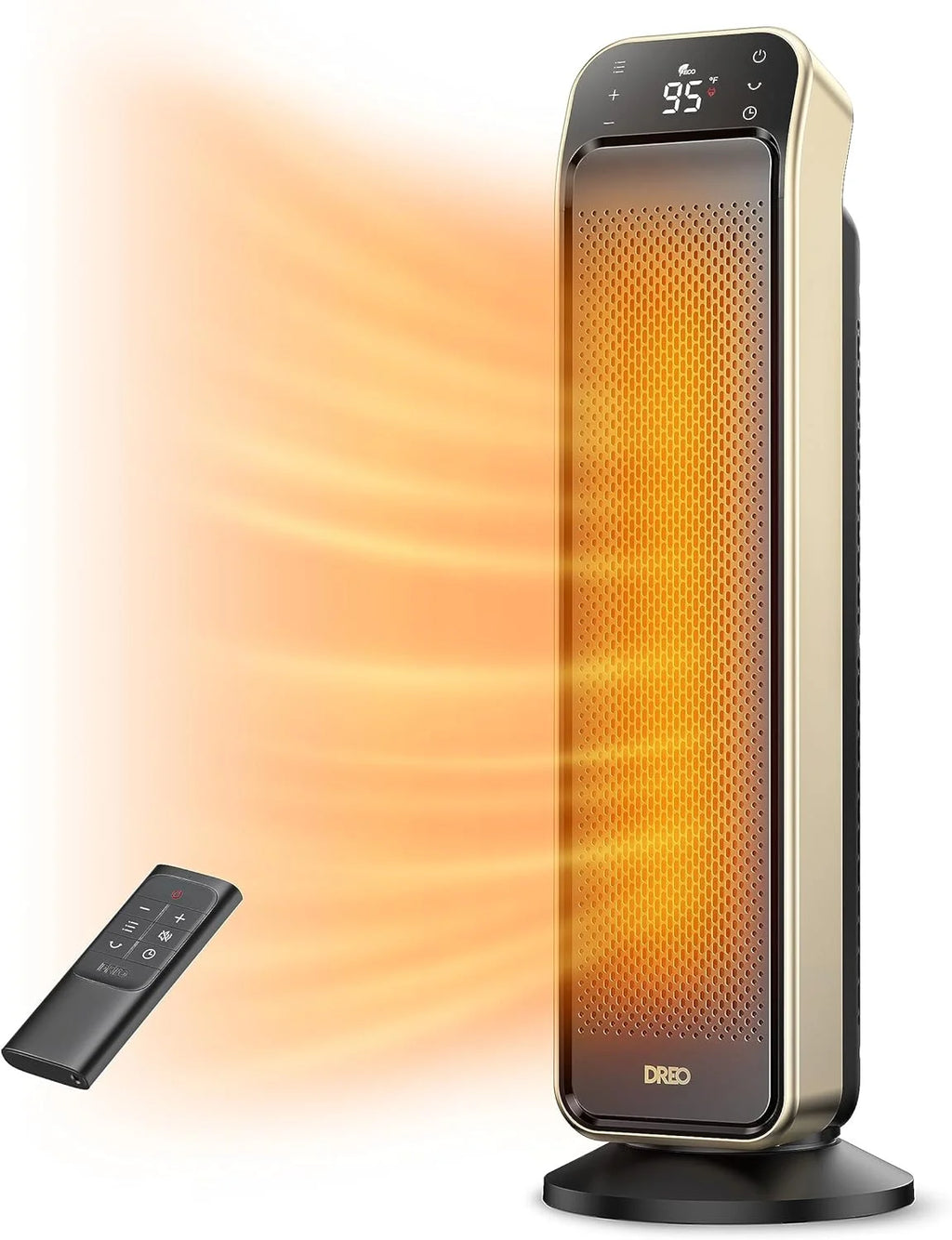 25" 11.5ft/s Fast Portable Electric Heater with Remote and Thermostat A296429