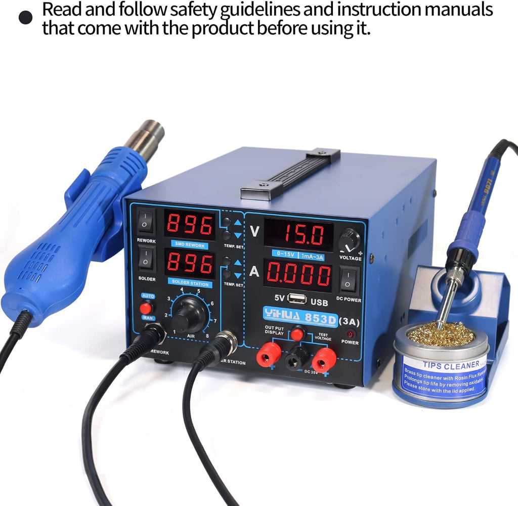 USB 3A Soldering Station, Hot Air Rework Station and Power Supply F166159