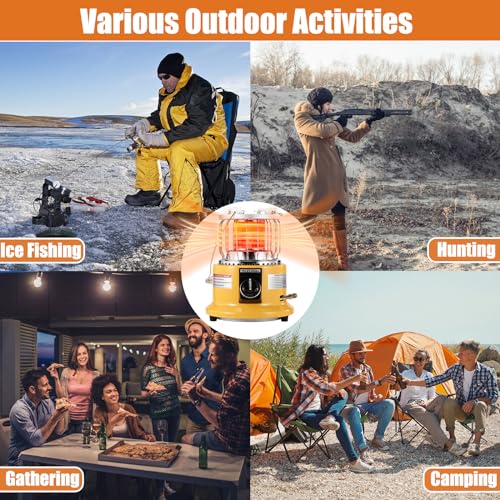 2 in 1 Propane Heater & Stove, 13000 BTU Portable Propane Heater with Handle J6513