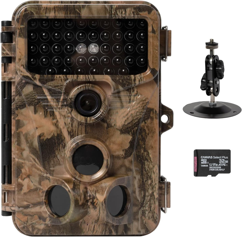 2 Pack 1080P 20MP 120° Wide-Angle No Glow IR Night Vision Motion Activated 0.2S Trigger Speed 2.4" LCD IP66 Waterproof Trail Camera F8539