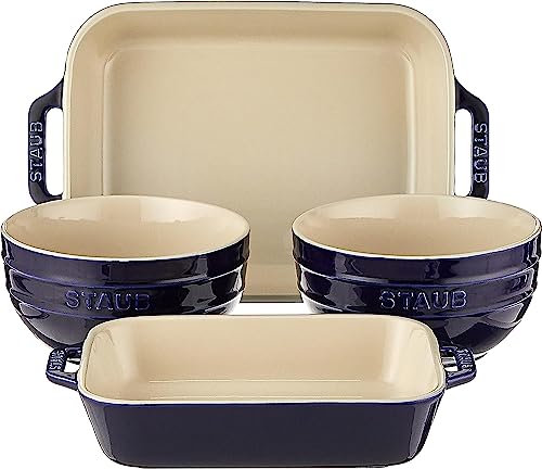 4-pc Ceramic Baking Dish and Bowl Set B960