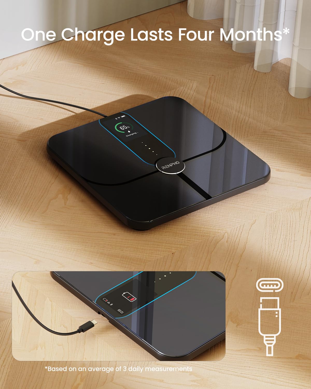 Smart Scale with TFT LCD, Wi-Fi, 18 Metrics O198427