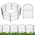 Arched Rustproof Metal Garden Fence Border, 10 Panels, 24 in(H) x 10 ft(L) Y606308