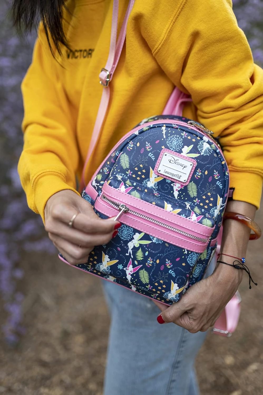 Pink Glow in the Dark Allover Print Backpack U39196