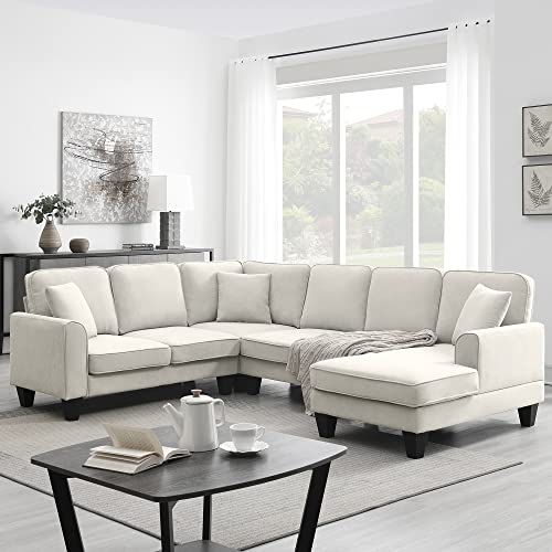 7 Seat Modular Sectional Sofa with 3 Pillows Y387731