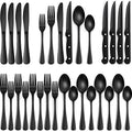 24-Piece Stainless Steel Flatware Set with Steak Knives A858