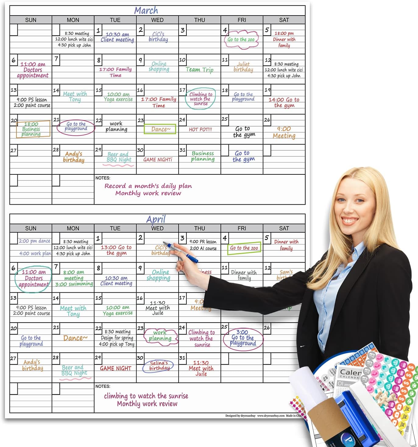 38" x 50" Laminated Wall Calendar K685025