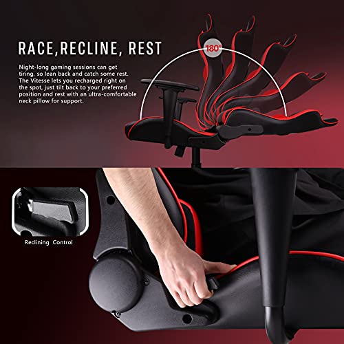 Purple Gaming Chair with Lumbar Support and Headrest K822
