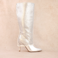 Kesara Silver Metallic Mesh Boot
