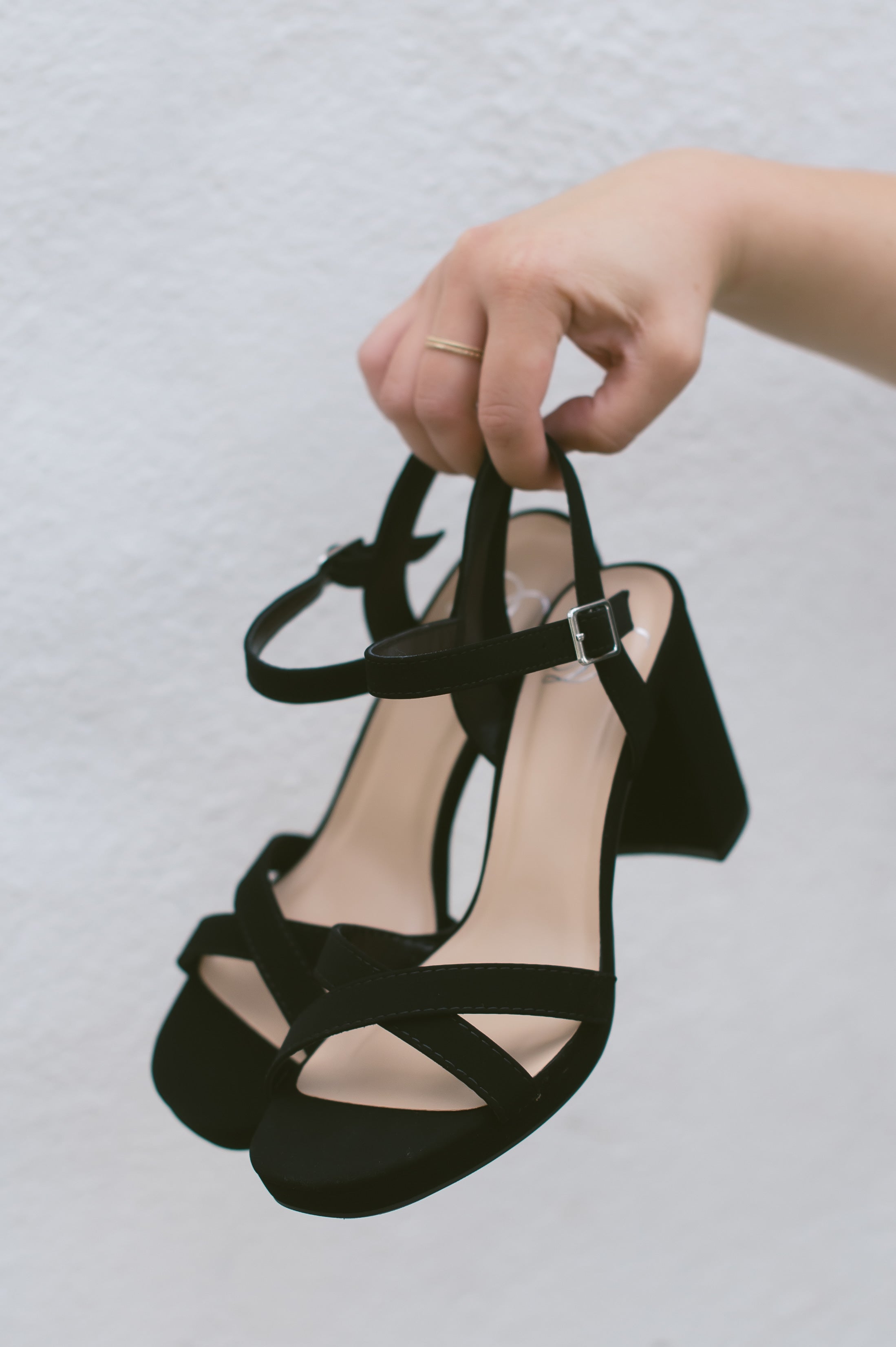 Martel Cross-Strap Block Heels