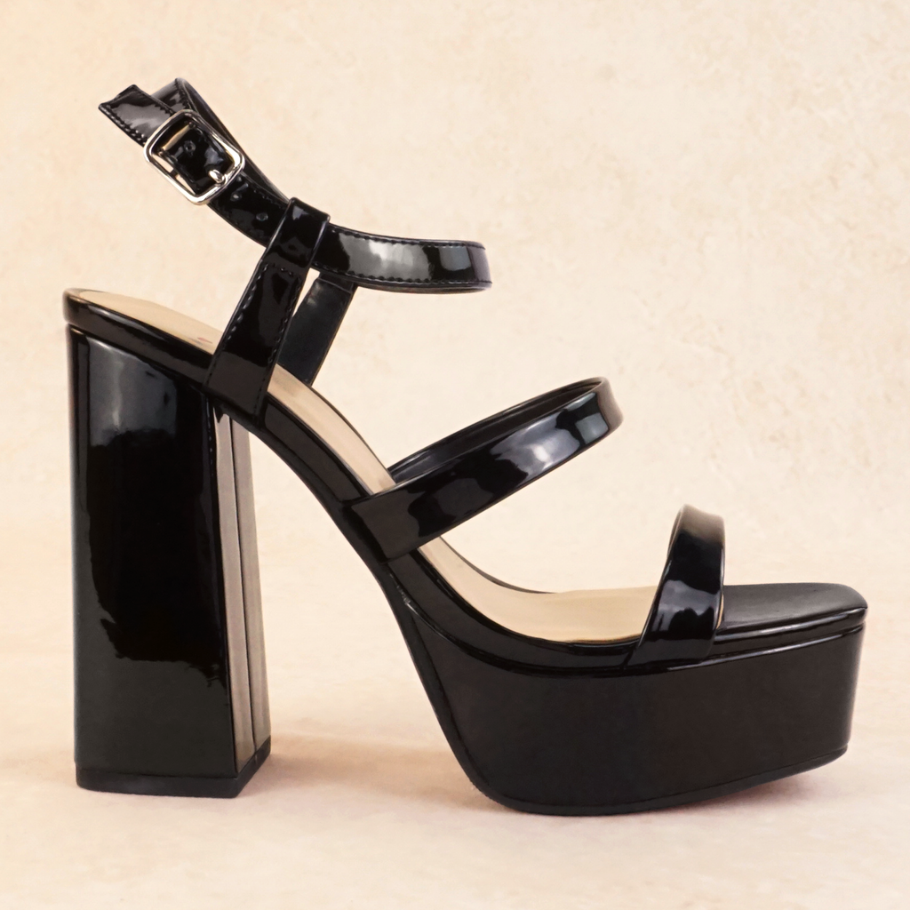 Icing Strappy Block Platform Heel