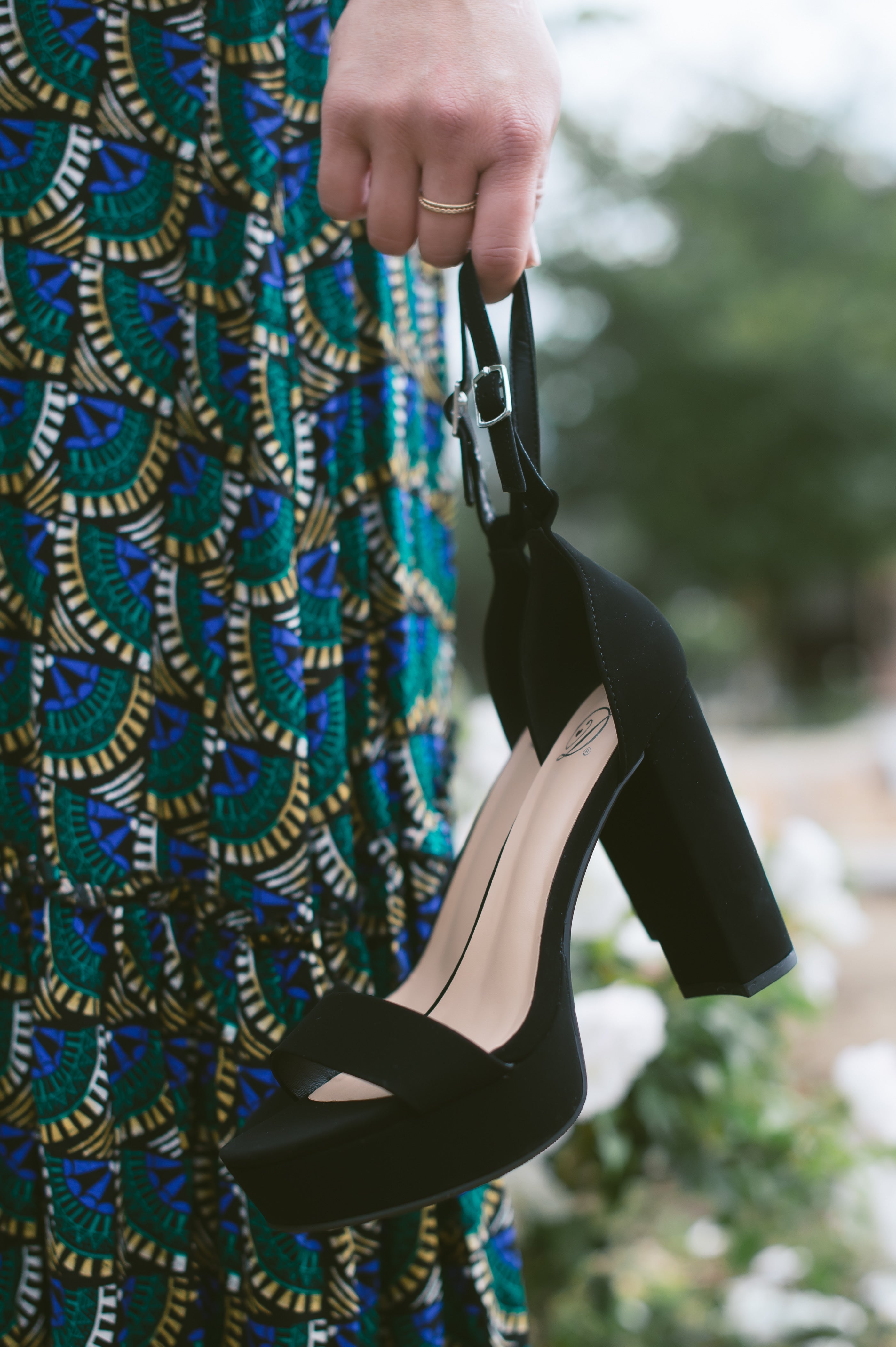 Radio Nubuck Block Heel