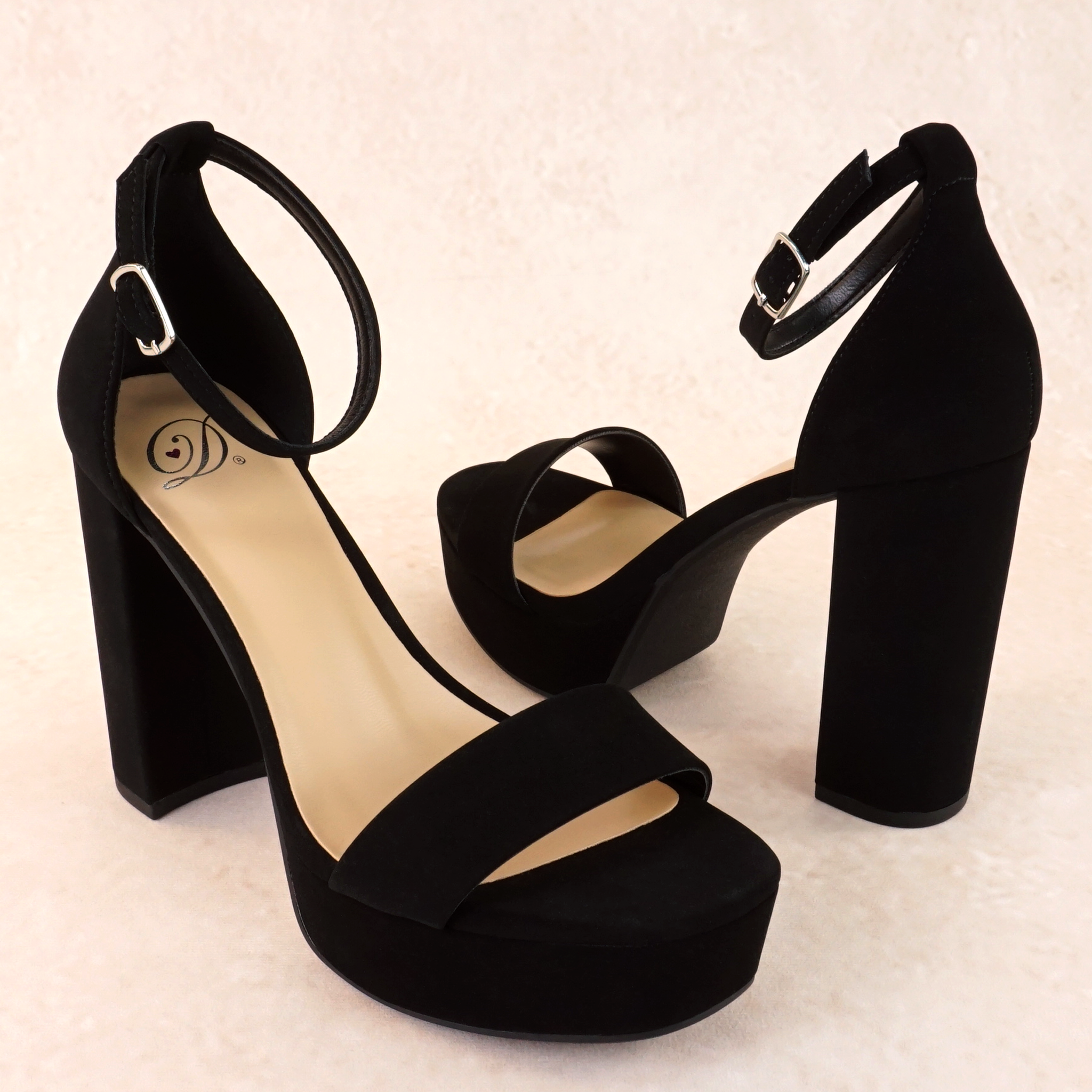 Radio Nubuck Block Heel