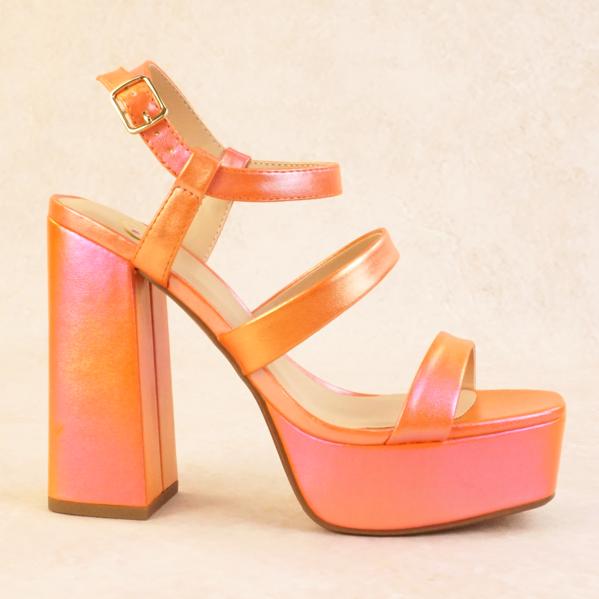 Icing Strappy Block Platform Heel