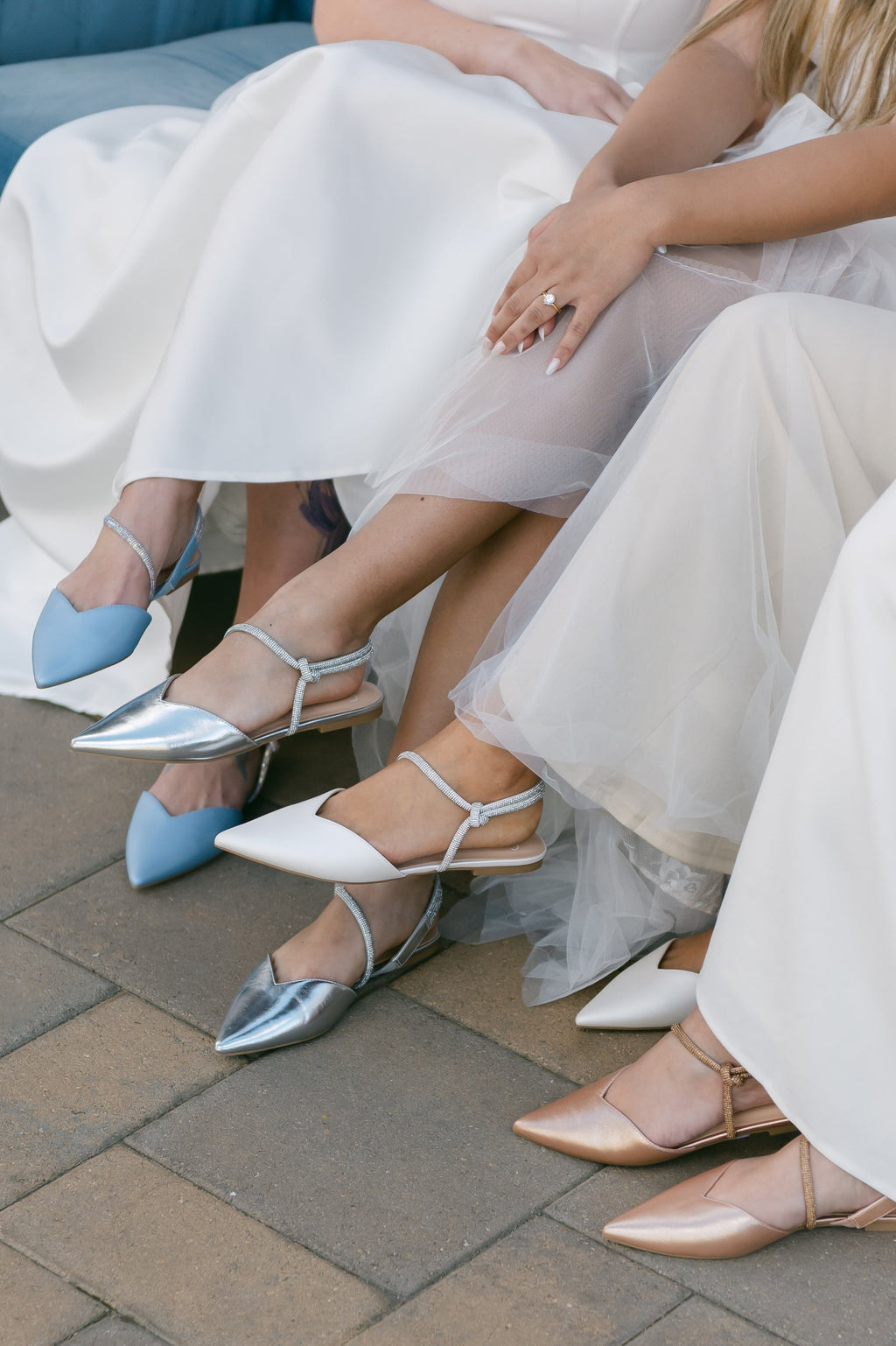 Sonnet Slingback Flat Shoe with Rhinestones