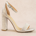 Lily Silver Rhinestone Heels