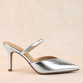 Kingdom Silver Pointed Toe Stiletto Heels