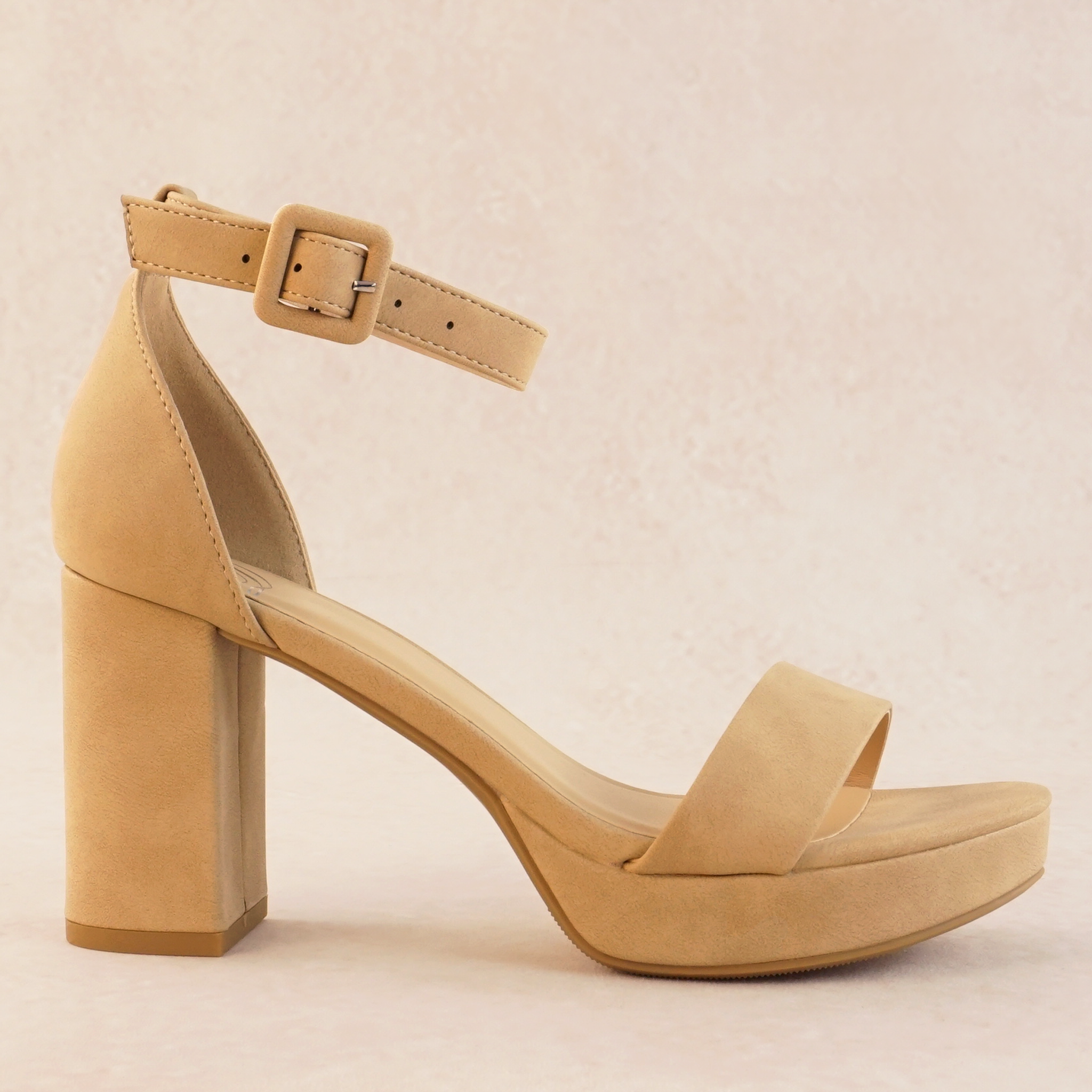 Century Nubuck High Block Heels