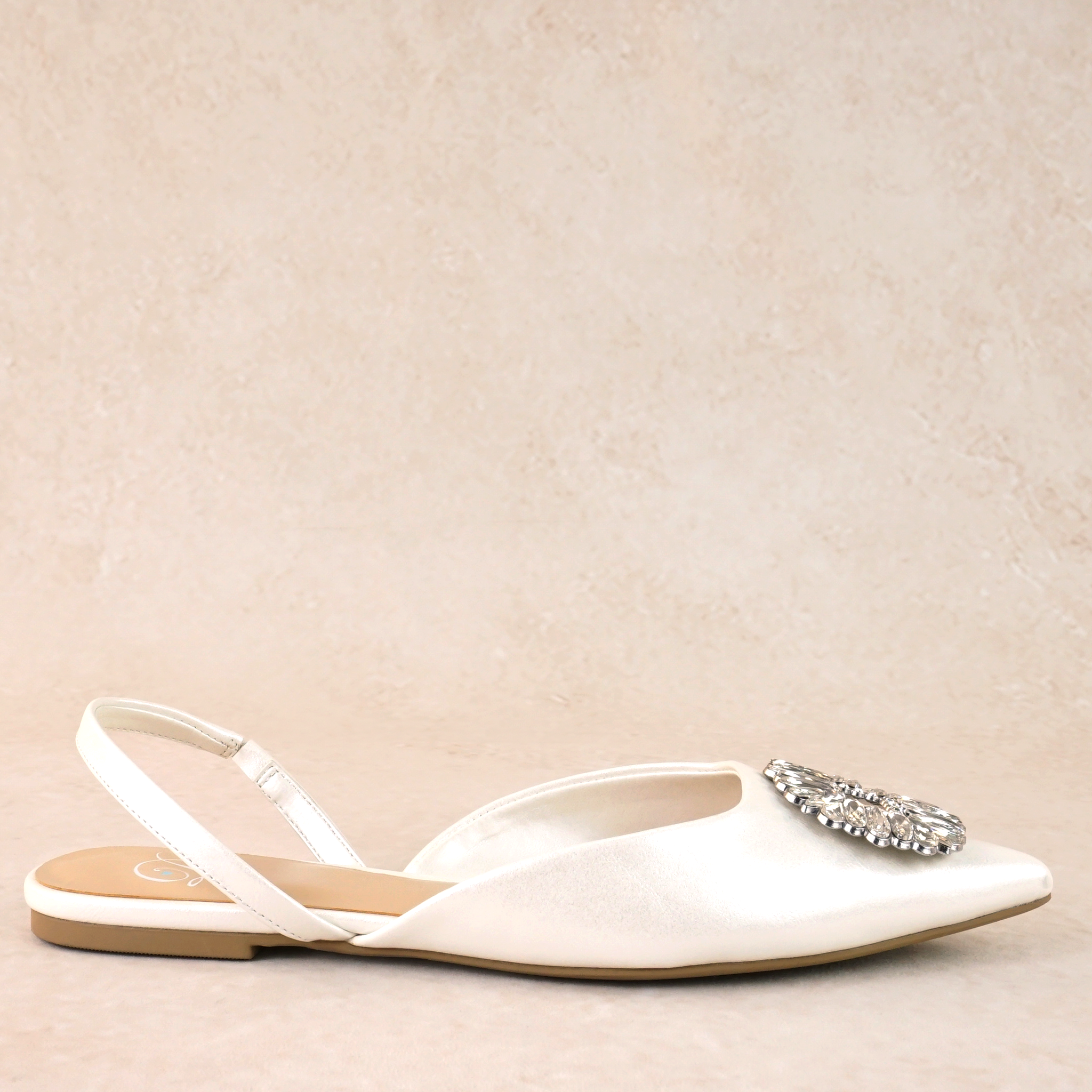 Tint Flat Shoes with Rhinestone Detail