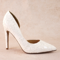 Jordyn White Lace D'orsay Stiletto